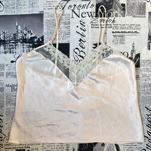 Amaretta Pink pastel embroidered floral vintage 80s lingerie camisole coquette